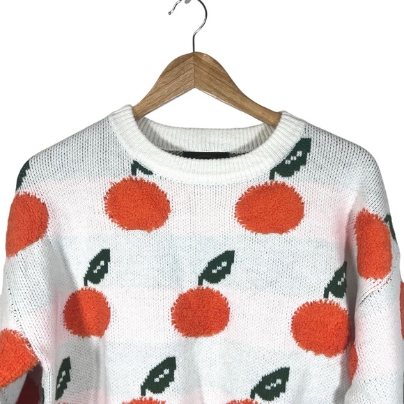 Cider All Over Orange Print Sweater Size Small - Picture 5 of 7